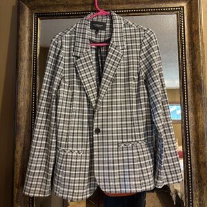 Liverpool Black and White Checkered Blazer